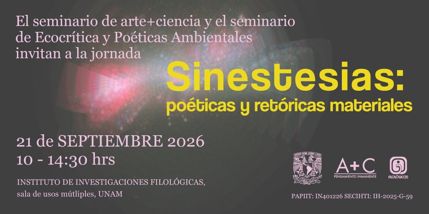 Sinestesias: poéticas y retóricas materiales — 21 de septiembre